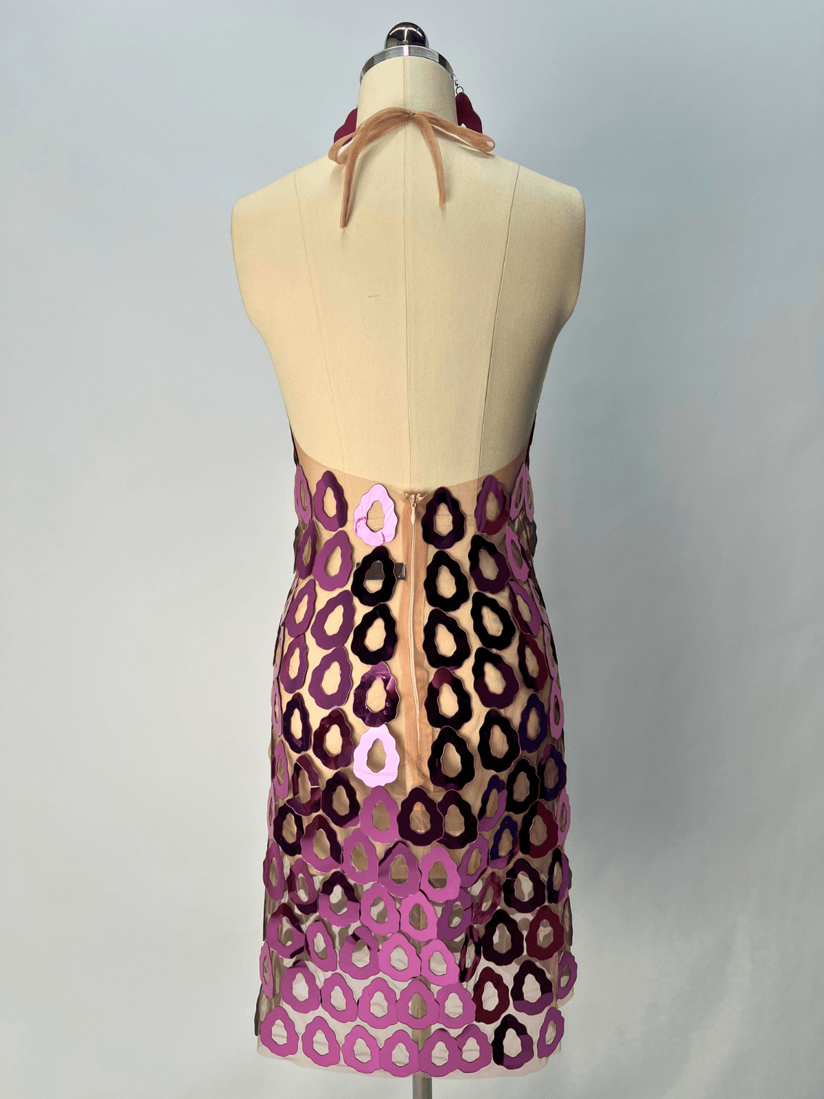 Badel Halterneck Acrylic Mesh Mini Dress - Image 8