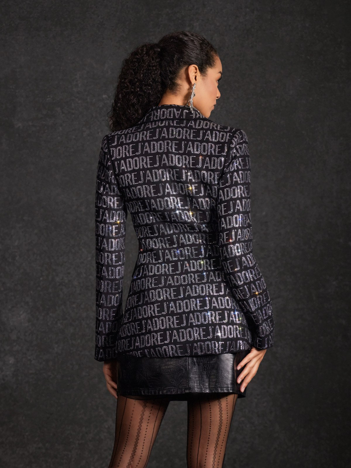 Behitha Lapel Rhinestone Blazer - Image 6