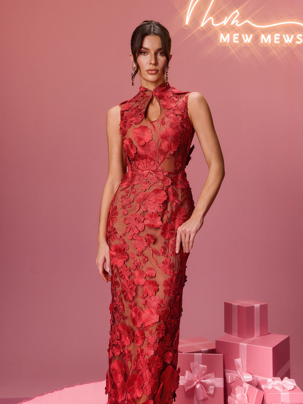 Bradley Sleeveless Flower Embroidered Dress - Image 2