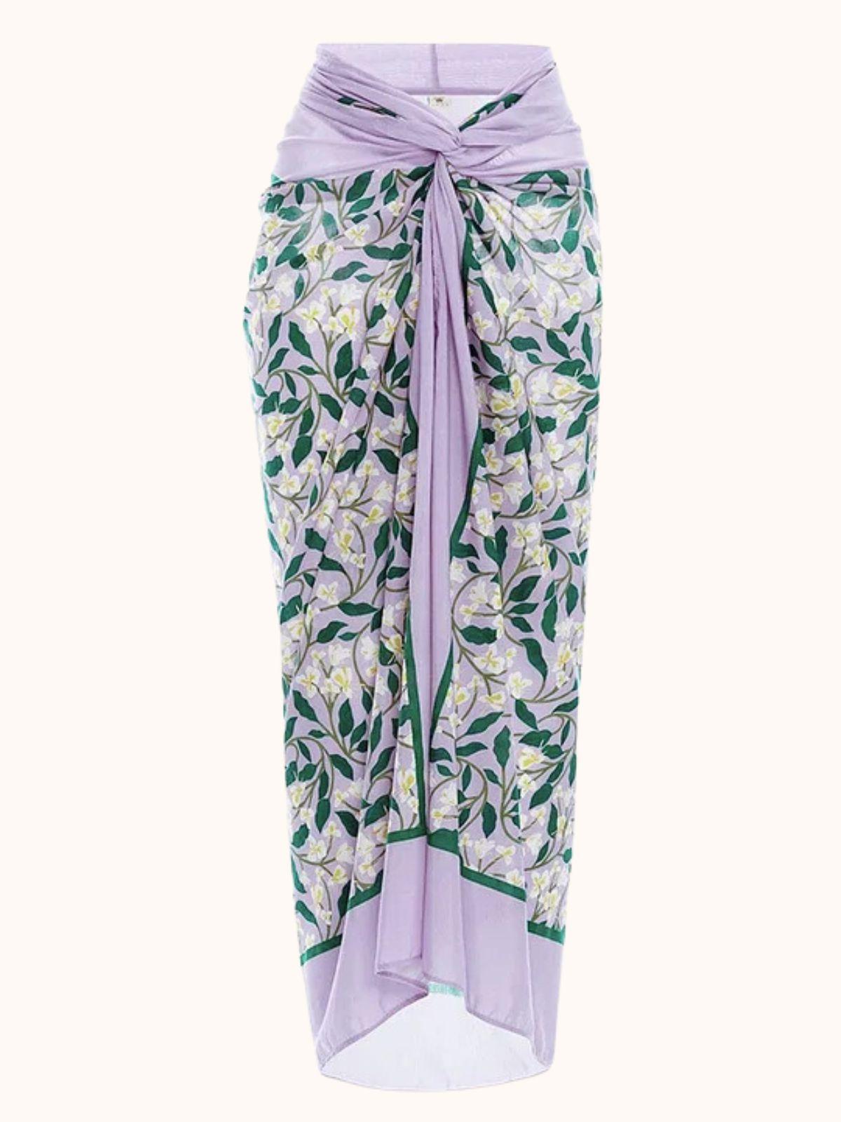 Cally Halterneck Swimwear Two Piece Set In Lilac - Image 9