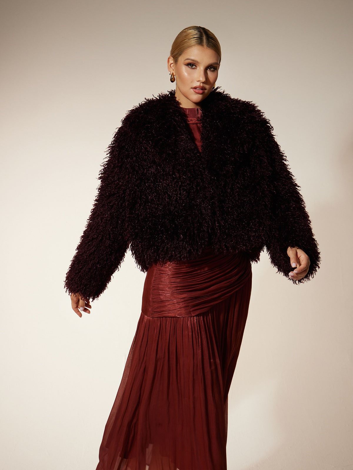 Ekanta Faux Fur Short Jacket - Image 3