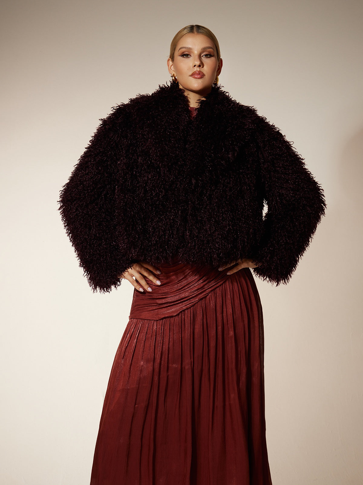 Ekanta Faux Fur Short Jacket - Image 4