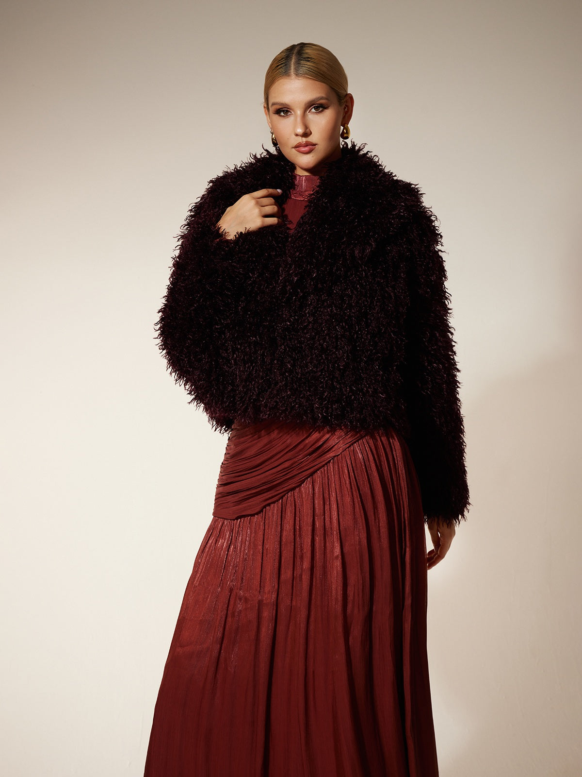 Ekanta Faux Fur Short Jacket - Image 5