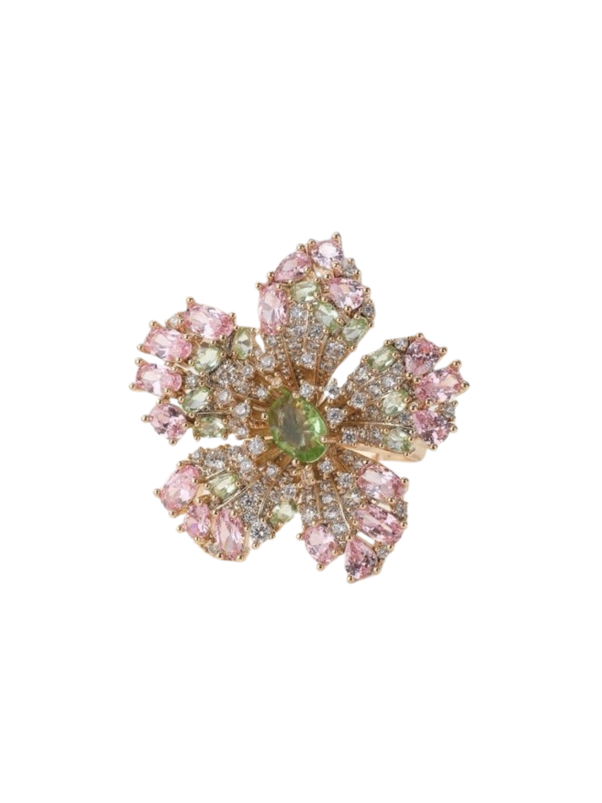 Filbert Flower Rhinestone Earrings - Image 5
