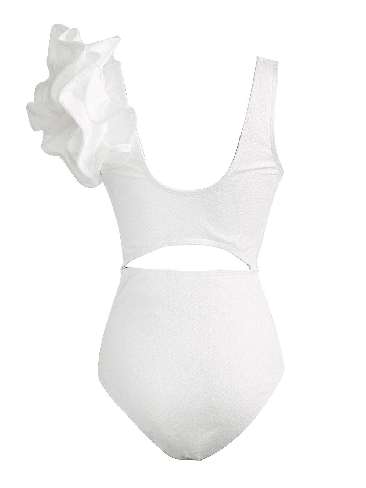 Heather Ruffle Cutout One Piece Swimsuit - Image 8