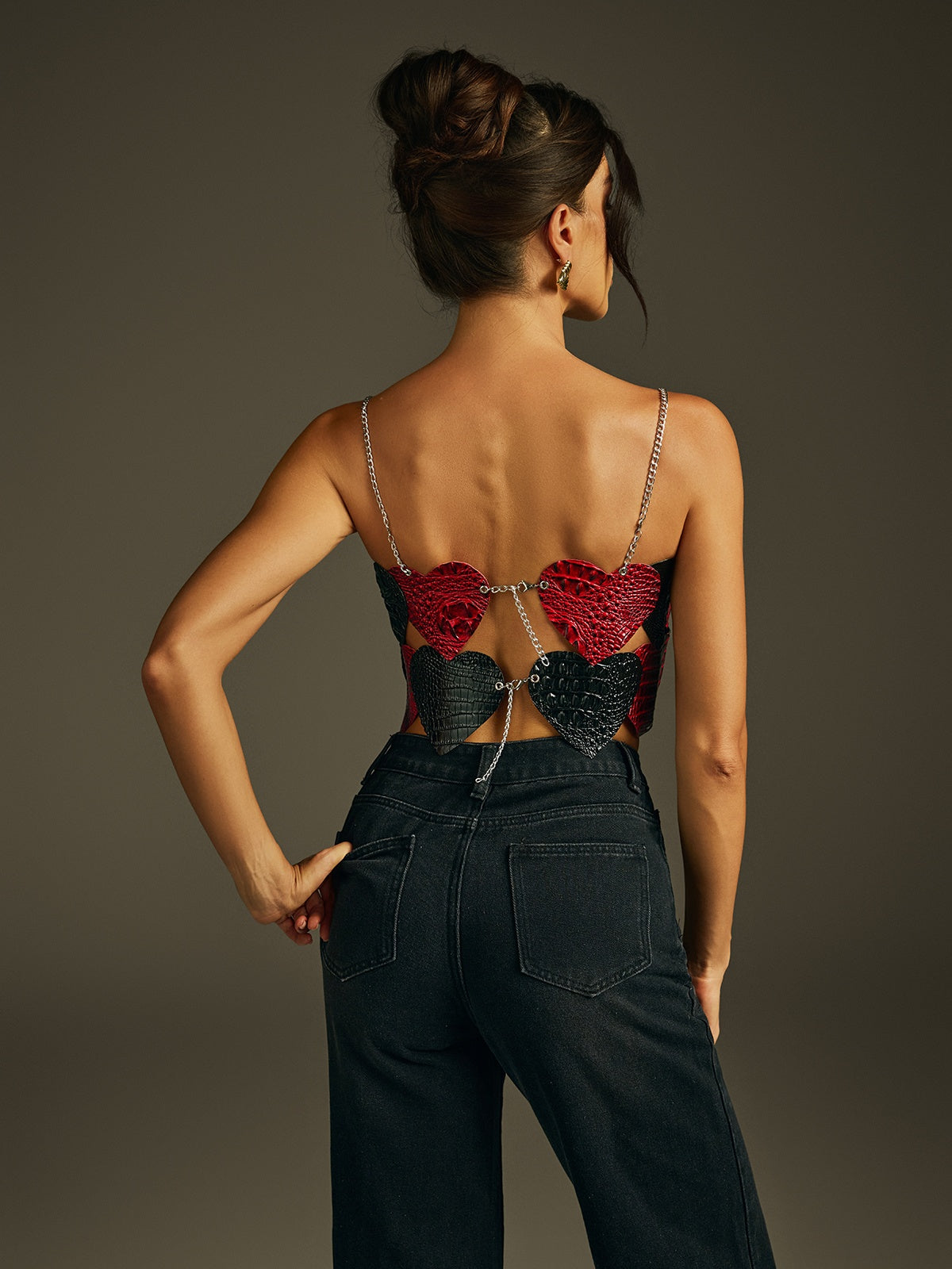 Jyren Spaghetti Chain Heart Top - Image 6