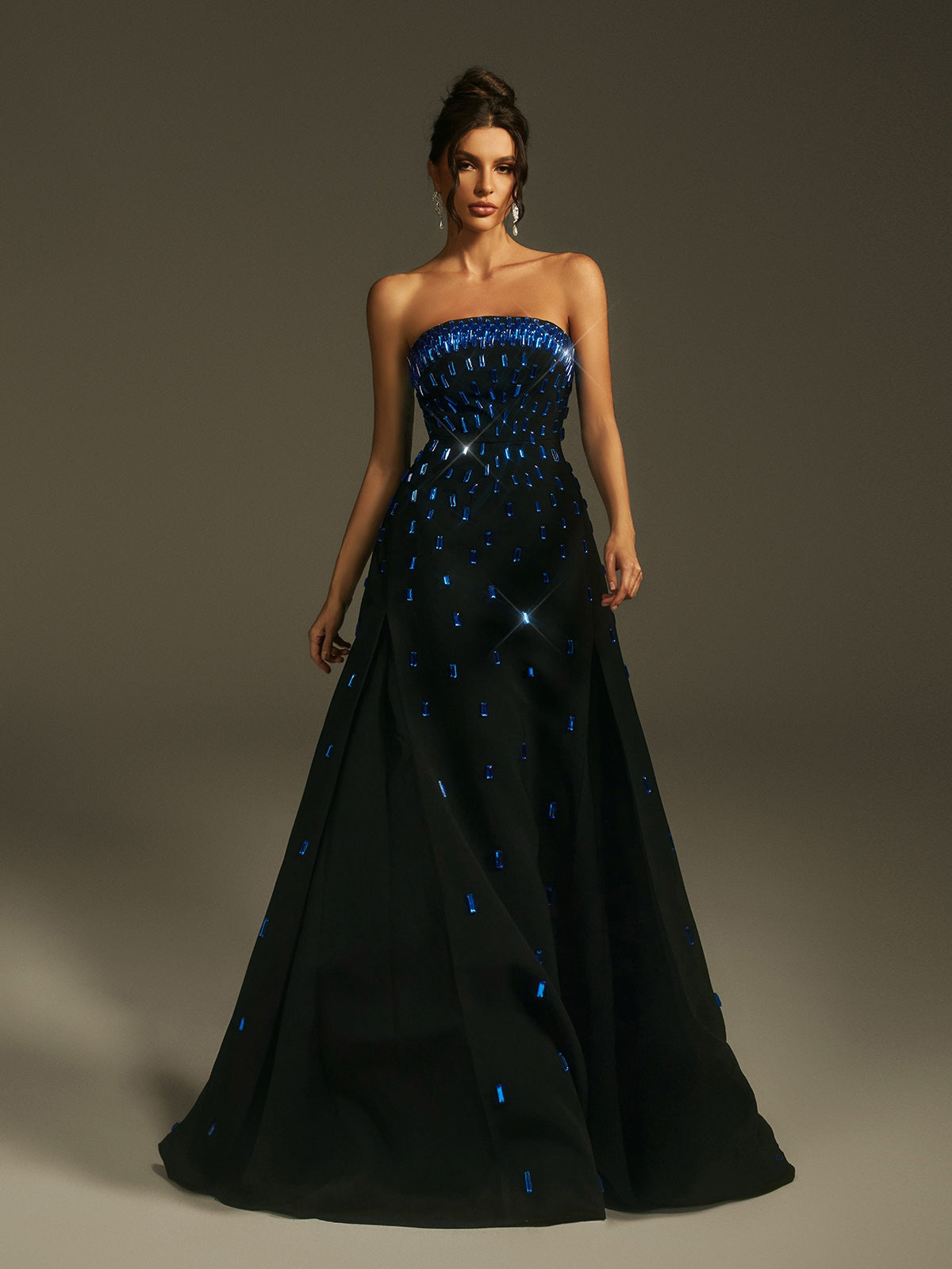 Leimomi Strapless Crystal Maxi Dress - Image 3