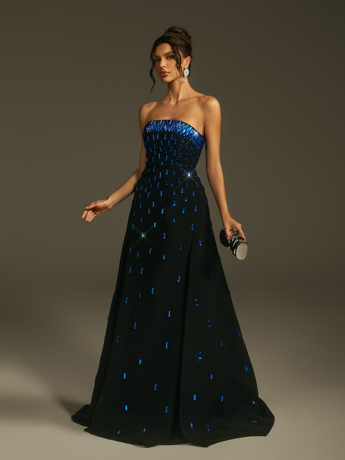 Leimomi Strapless Crystal Maxi Dress - Image 5