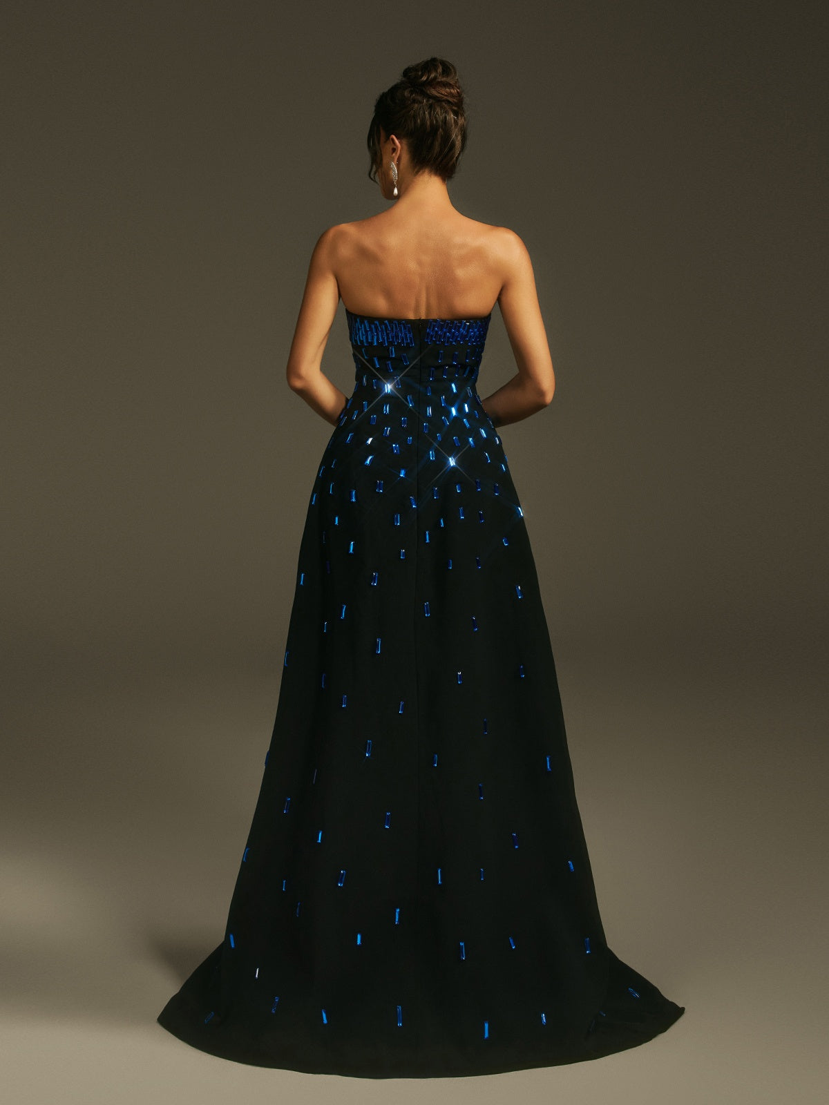 Leimomi Strapless Crystal Maxi Dress - Image 6