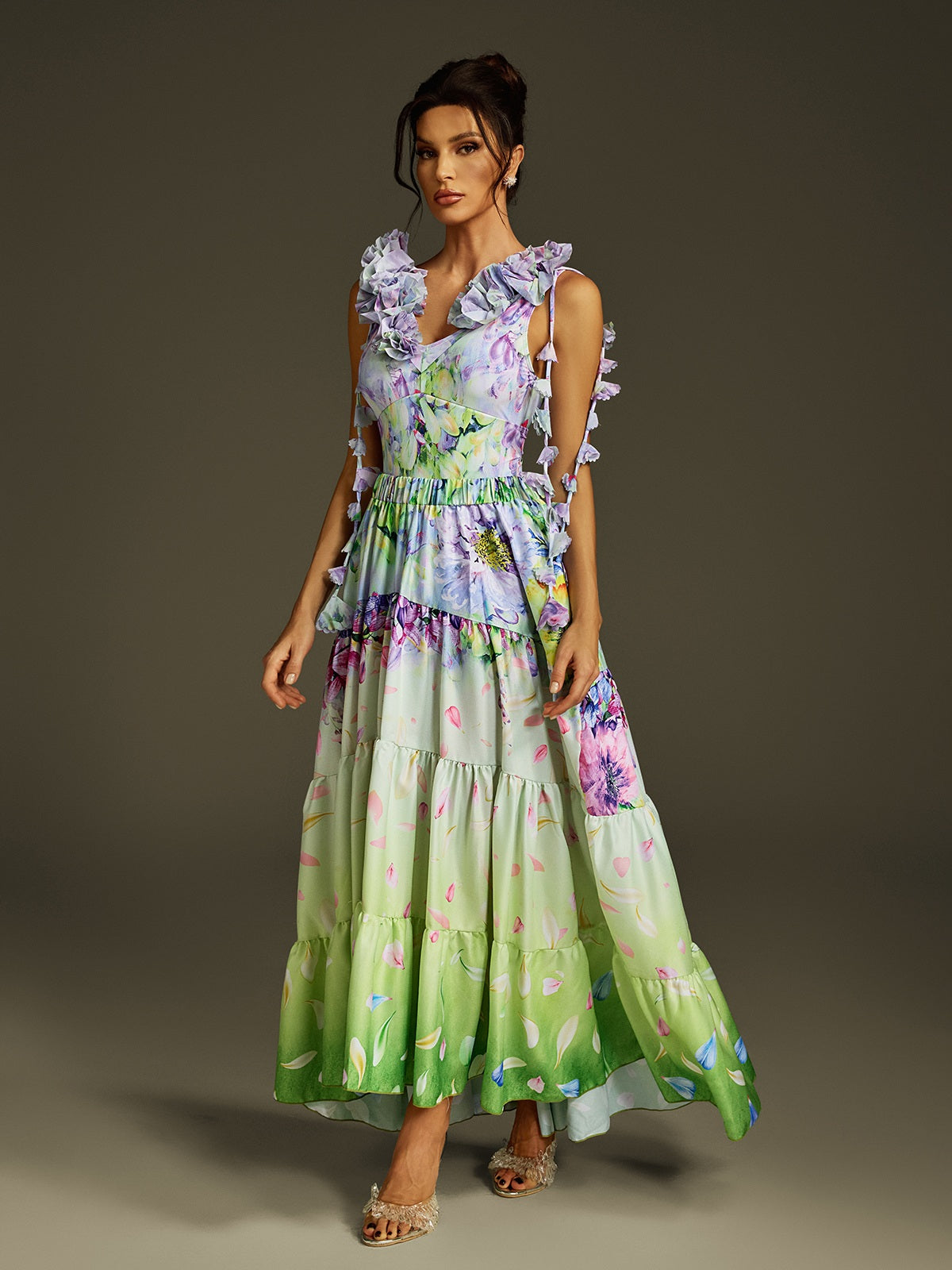 Limon Flower Printed Swimwear Two Piece Set - Image 2