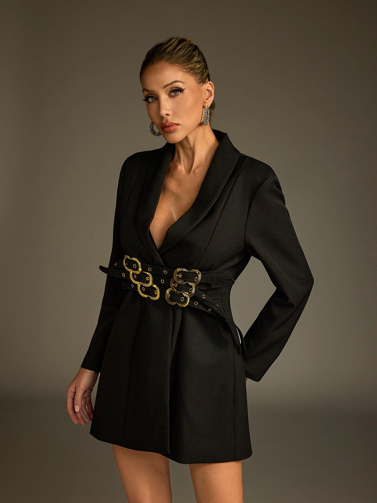 Ludolf Long Sleeve Belted Blazer - Image 2