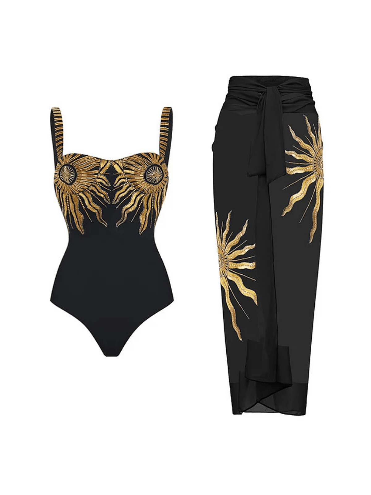 Rayya Sunflower Sequin Swimwear Two Piece Set - Image 6