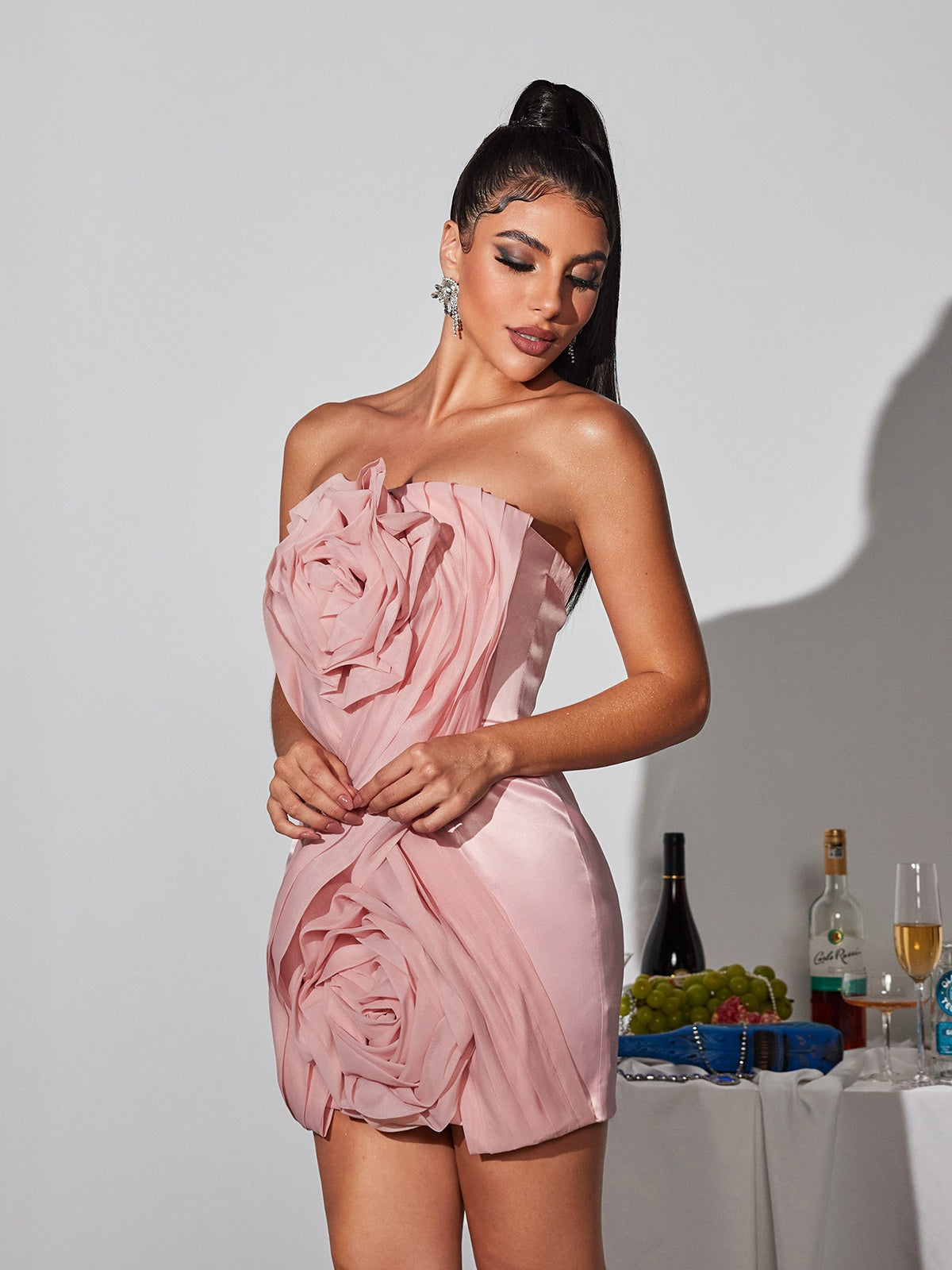 Viceroy Strapless Flower Mini Dress - Image 2