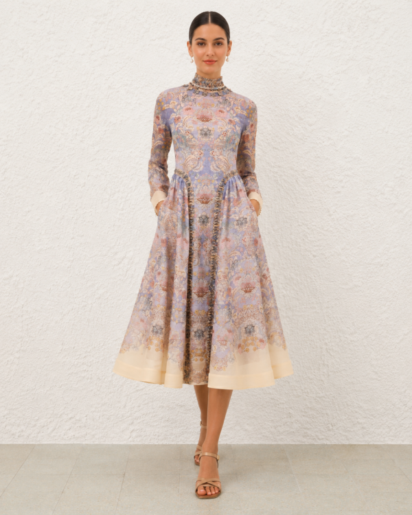 Lavender Palais Midi Dress