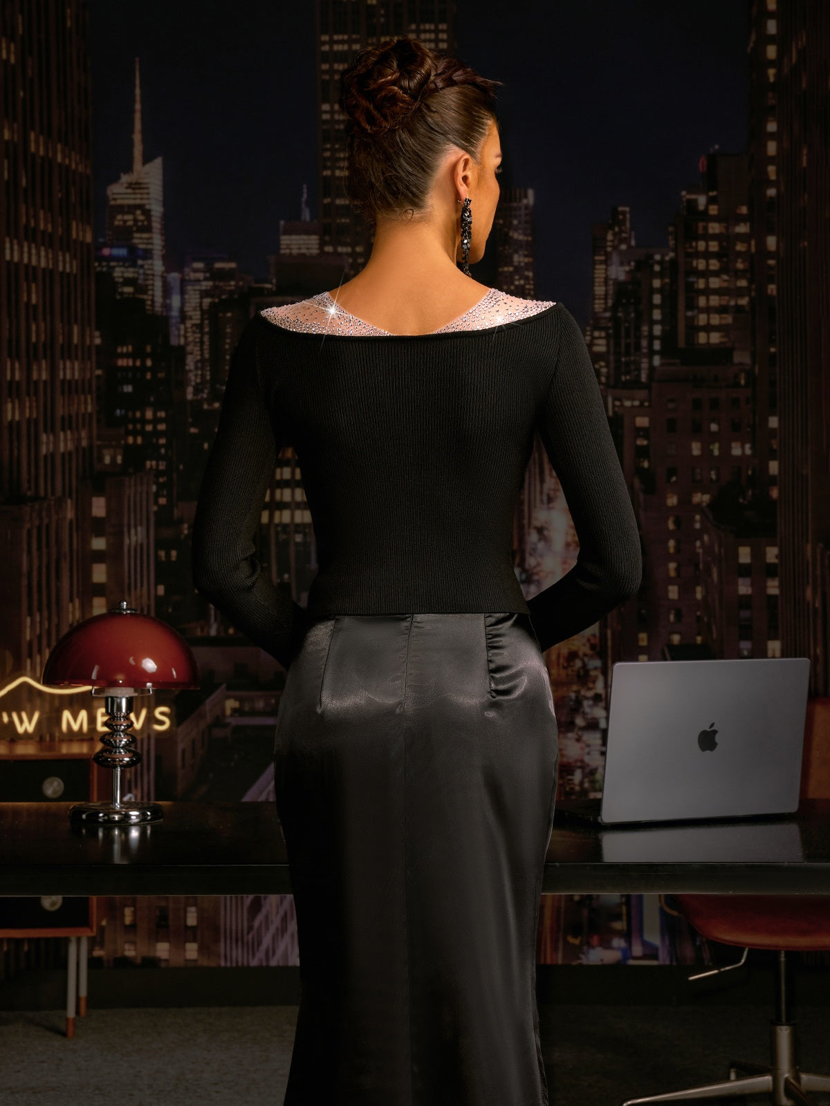 Andarta Long Sleeve Rhinestone Top - Image 6