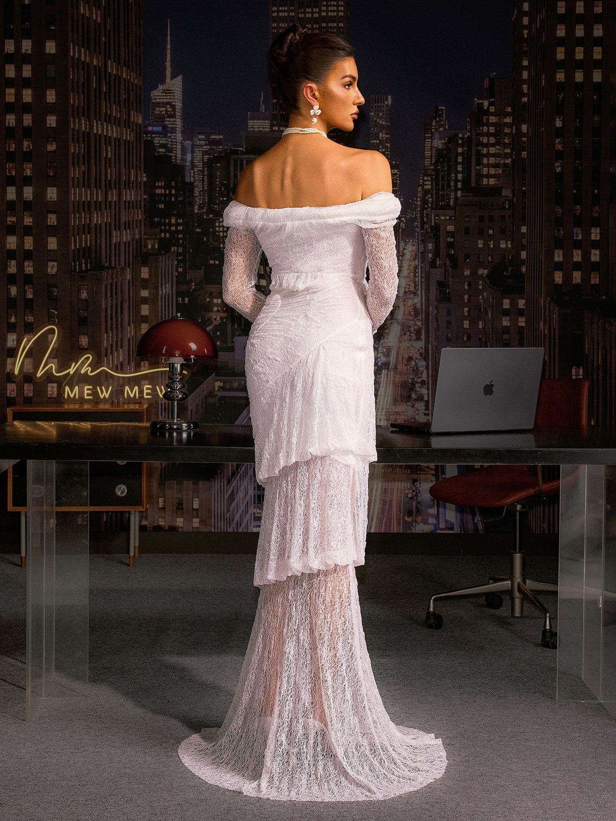 Anfisa Off Shoulder Lace Maxi Dress - Image 6