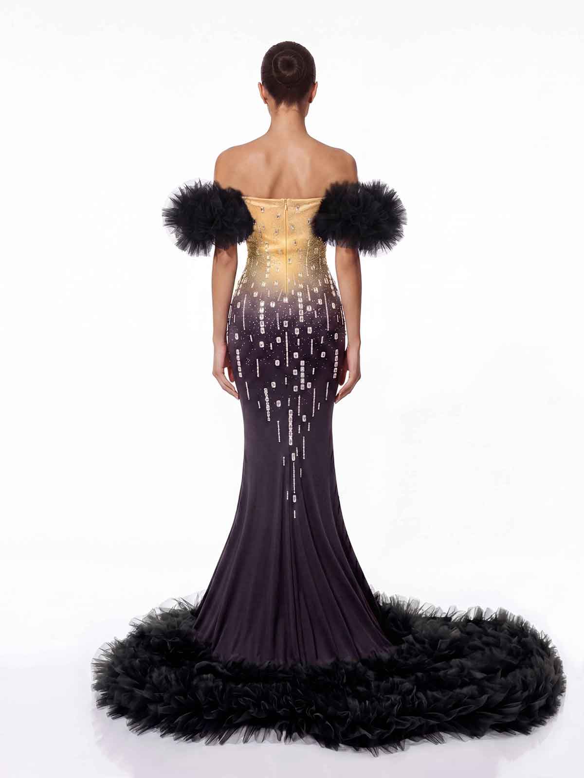 Aurelith Strapless Tulle Mermaid Maxi Dress - Image 3