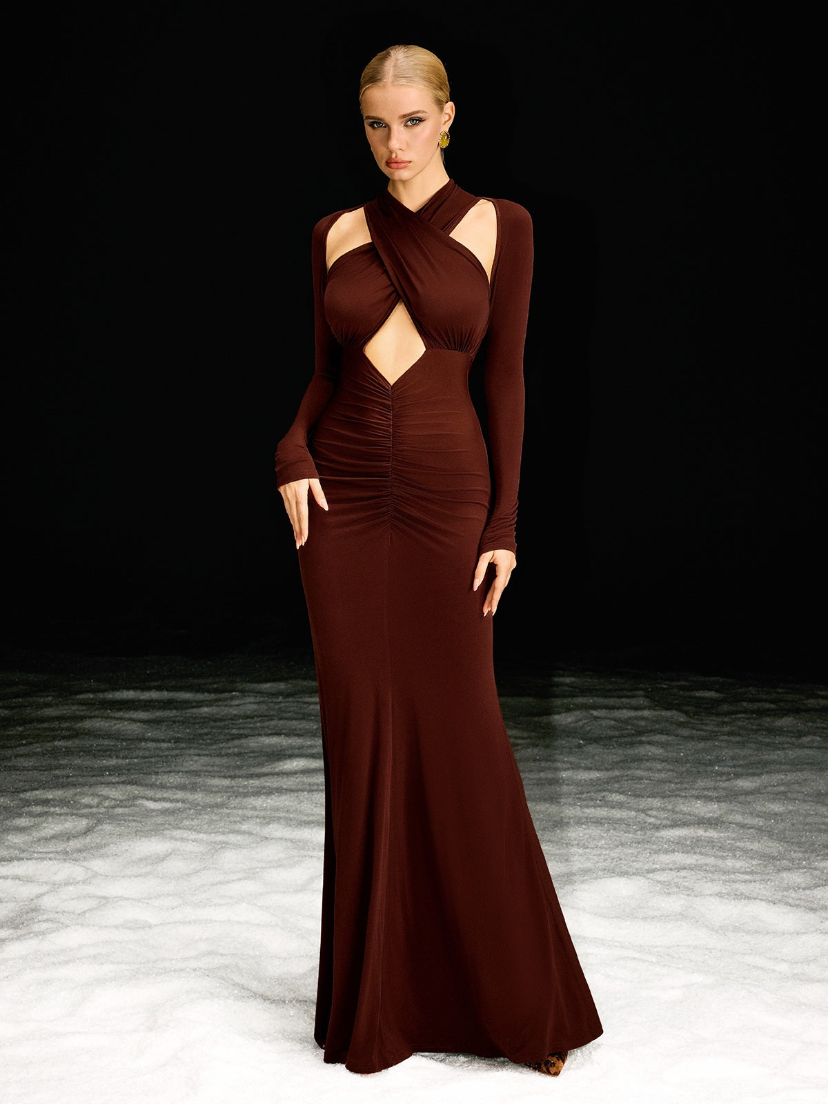Barossa Long Sleeve Cutout Maxi Dress - Image 2