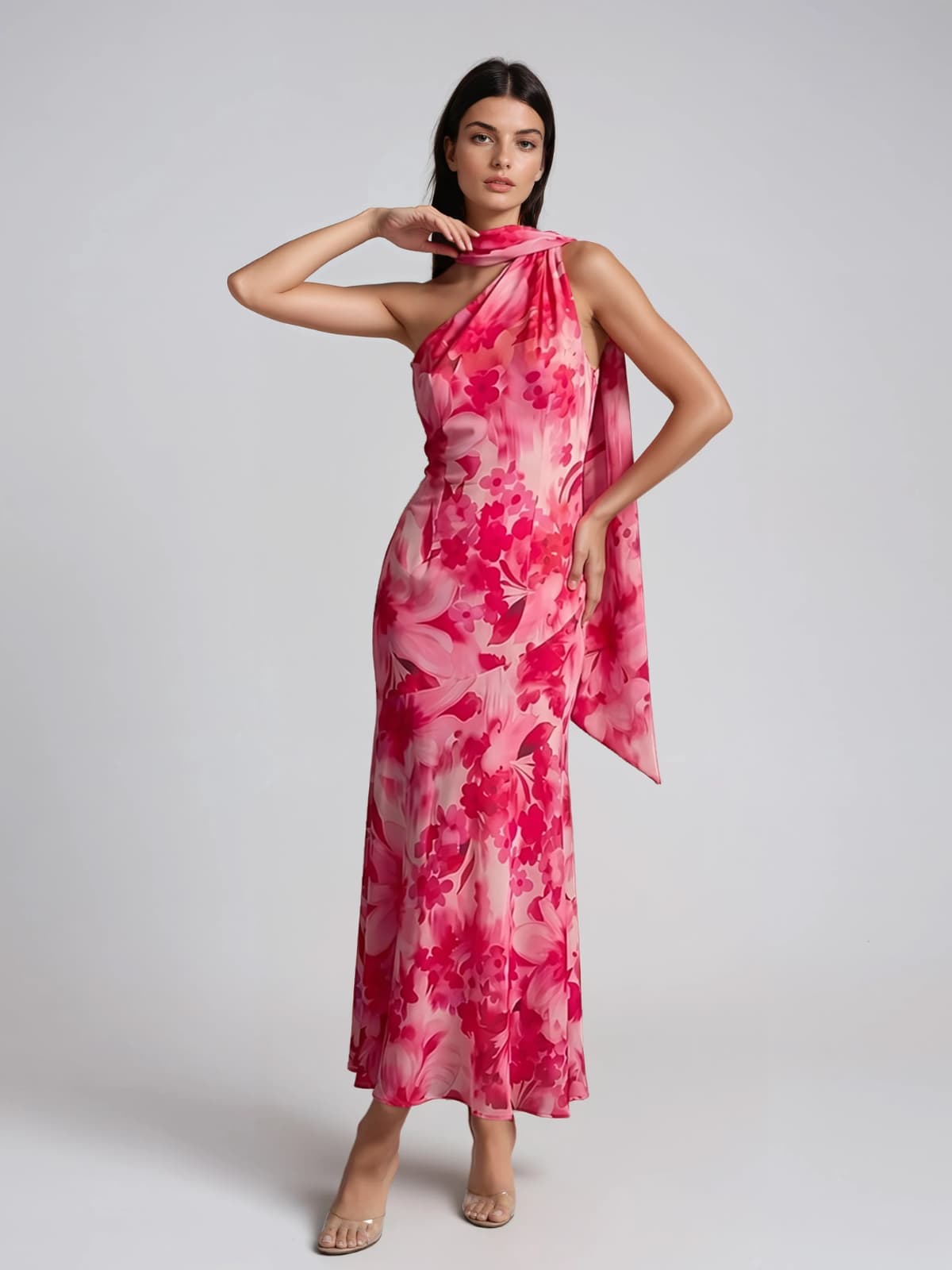 Belthrix Floral Scarf Maxi Dress - Image 2