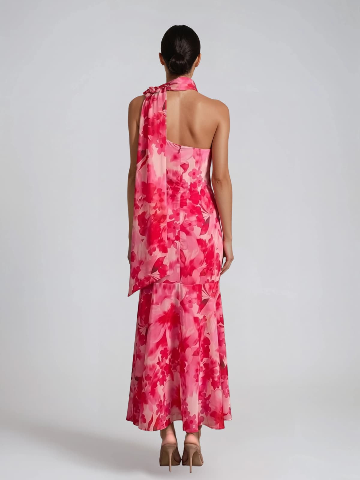 Belthrix Floral Scarf Maxi Dress - Image 3
