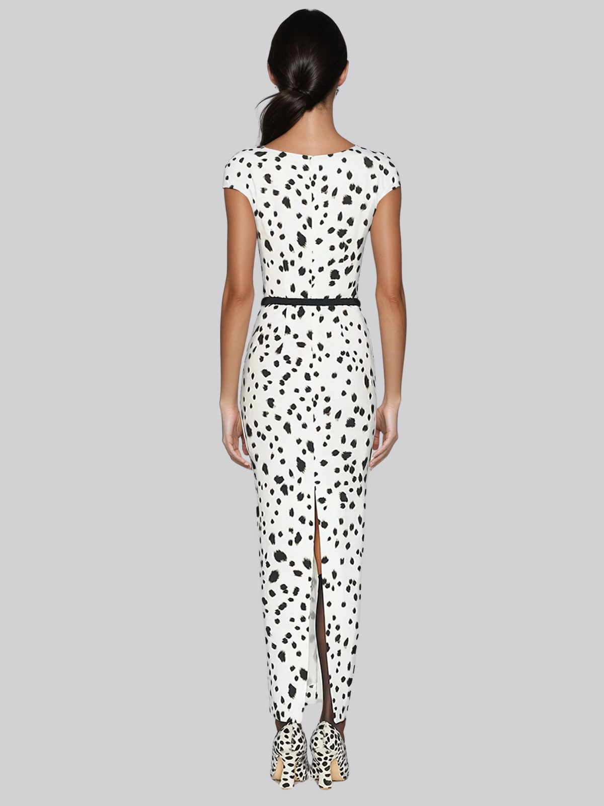 Chitose Dalmatian Bodycon Midi Dress - Image 4