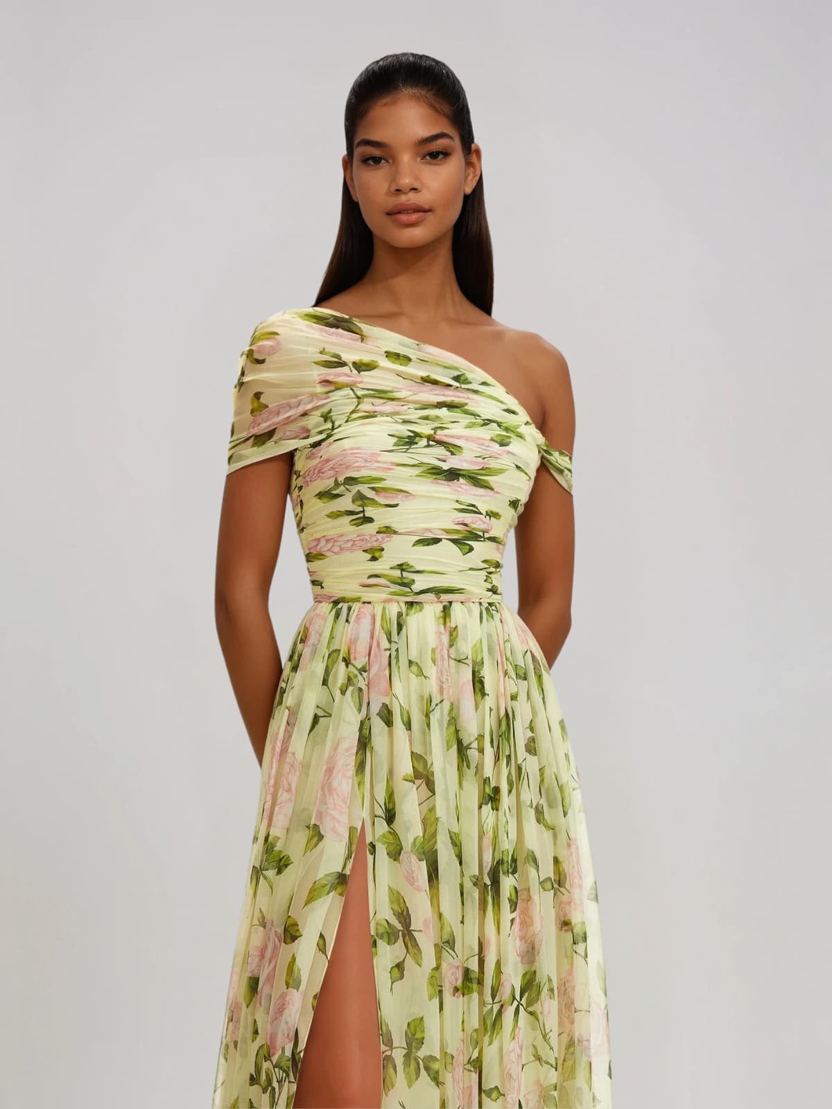Coryden One Shoulder Floral Maxi Dress - Image 2