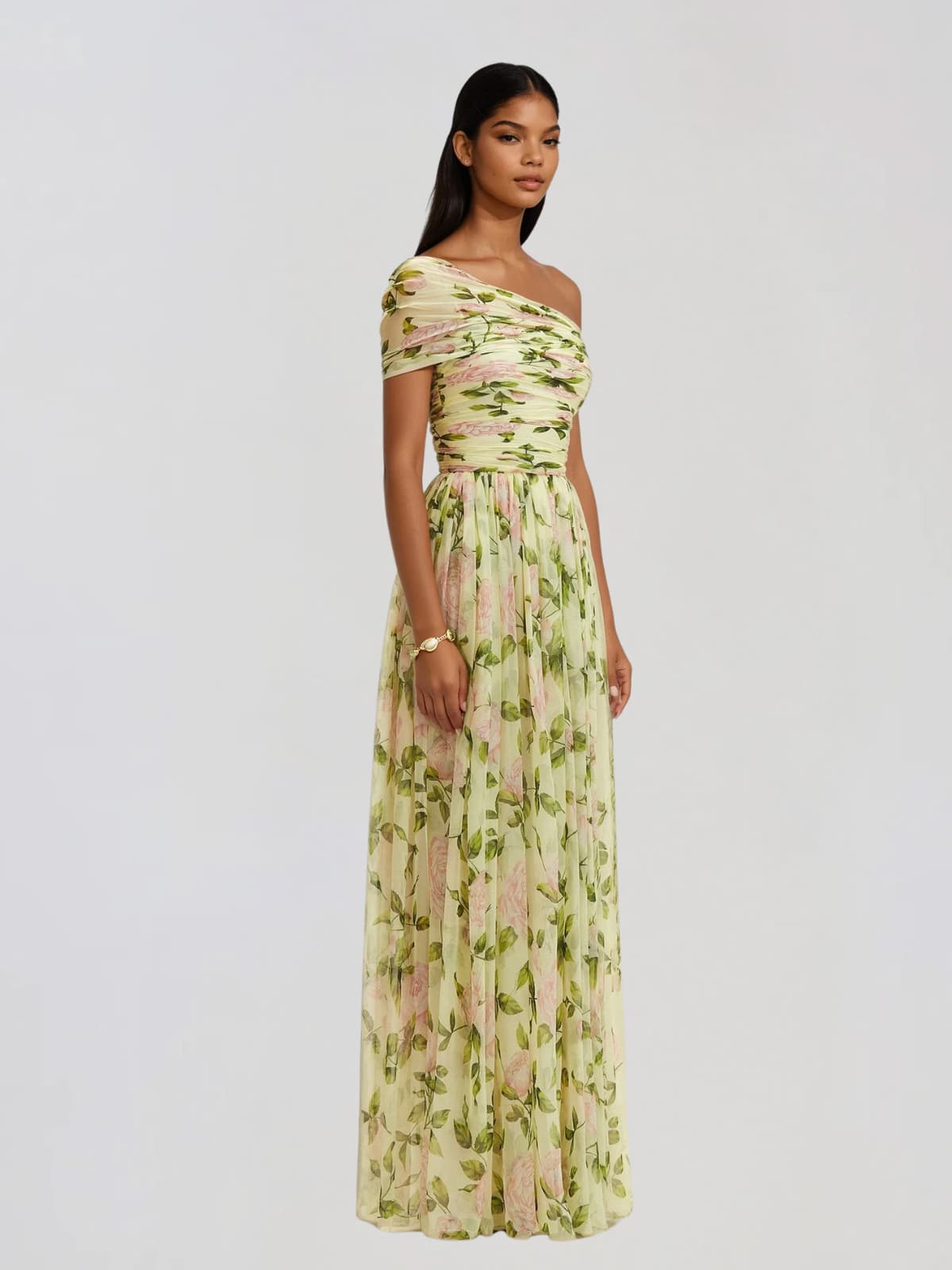 Coryden One Shoulder Floral Maxi Dress - Image 3