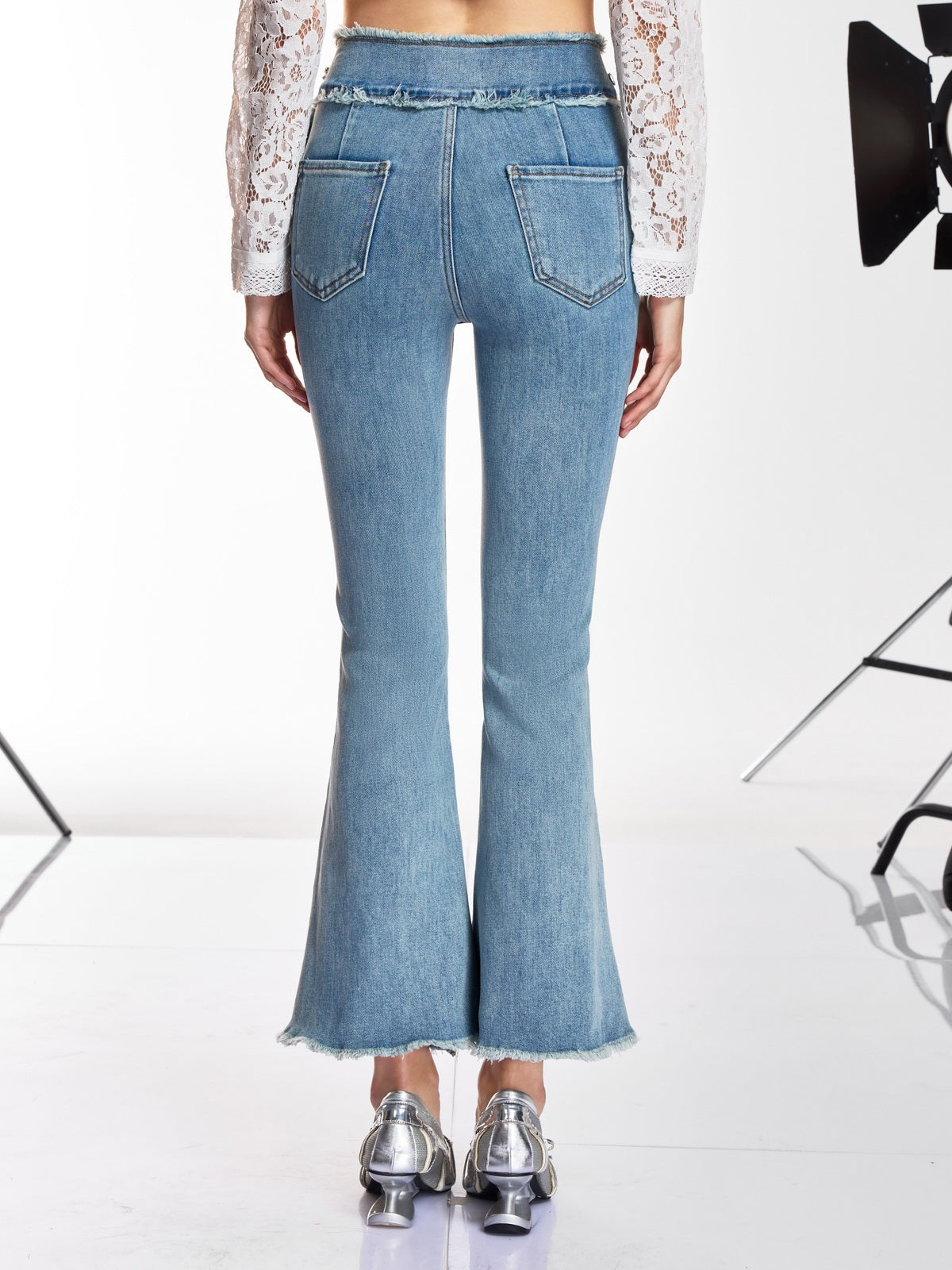 Danette Rhinestone Flare Jeans - Image 6