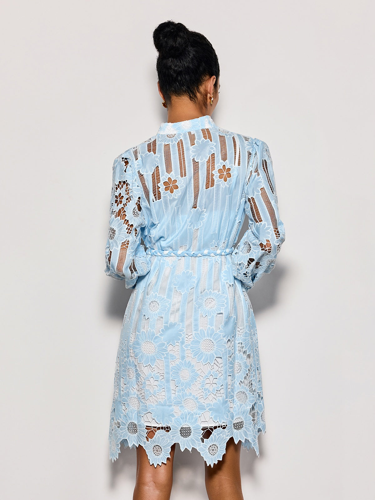 Deliz Long Sleeve Flower Mini Dress - Image 6