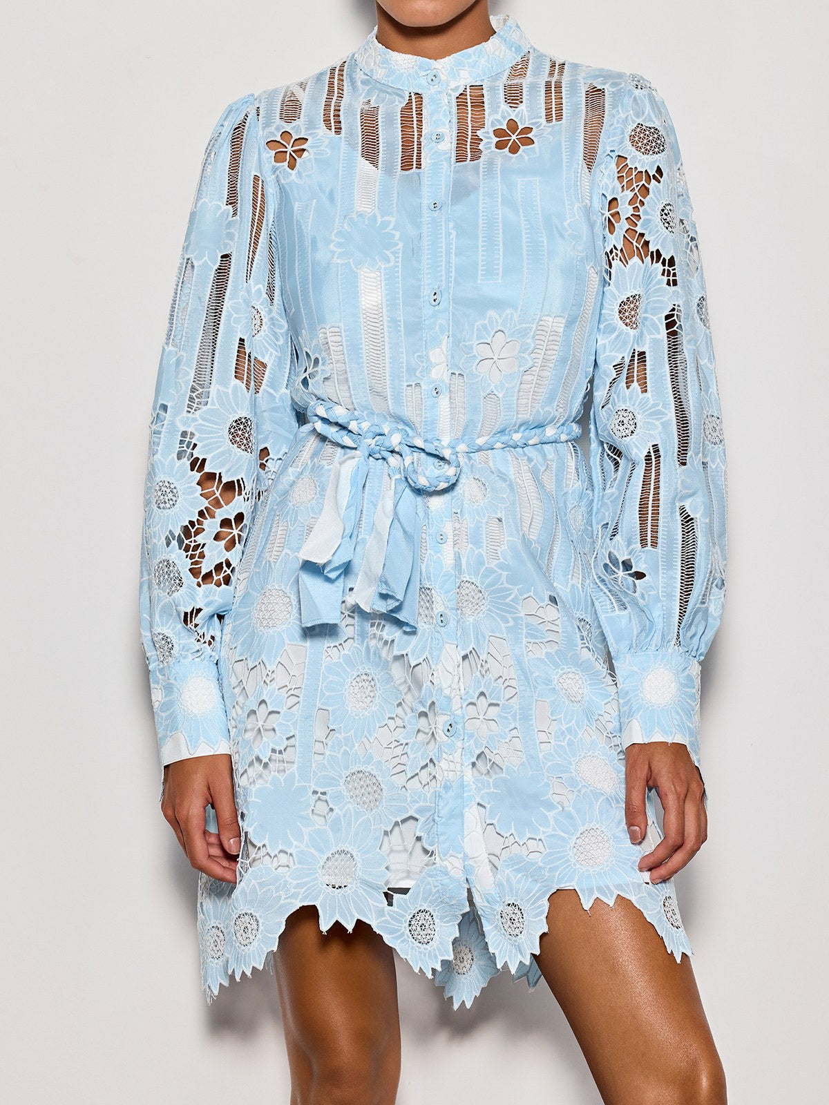 Deliz Long Sleeve Flower Mini Dress - Image 7