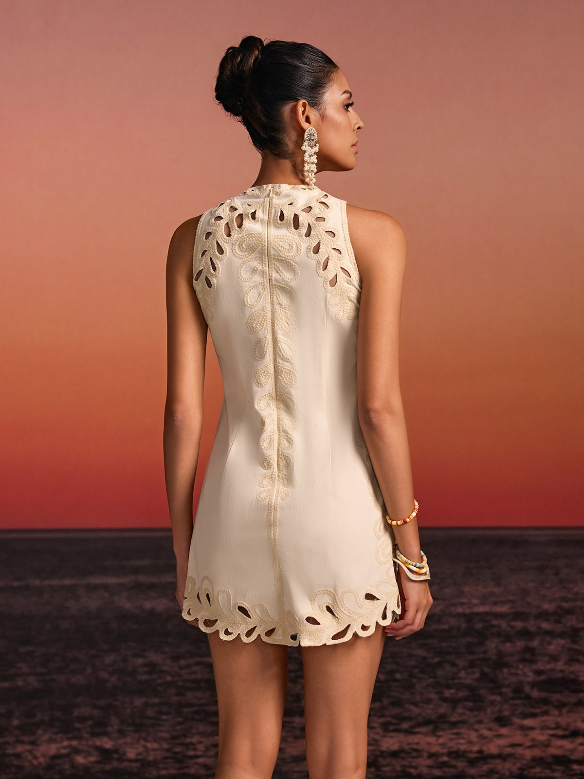Delrix Sleeveless Cutout Mini Dress - Image 6
