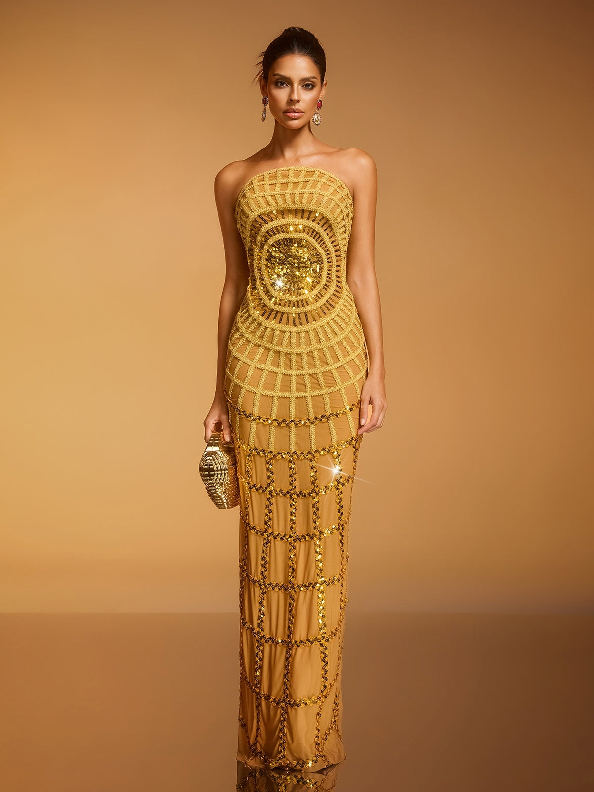 Dolores Strapless Sequin Maxi Dress - Image 5