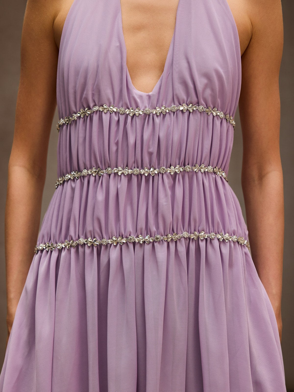 Doutzen Halterneck Rhinestone Mini Dress - Image 6