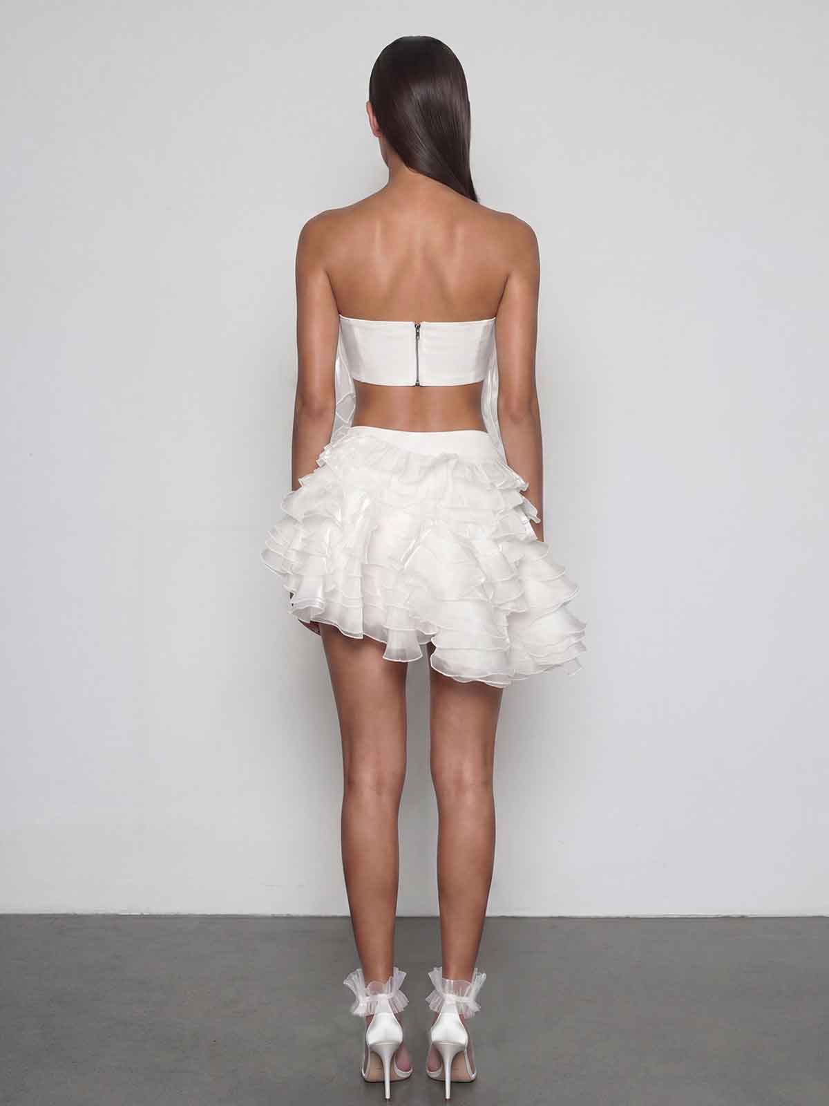 Drexilon Strapless Flower Ruffle Skirt Set - Image 3