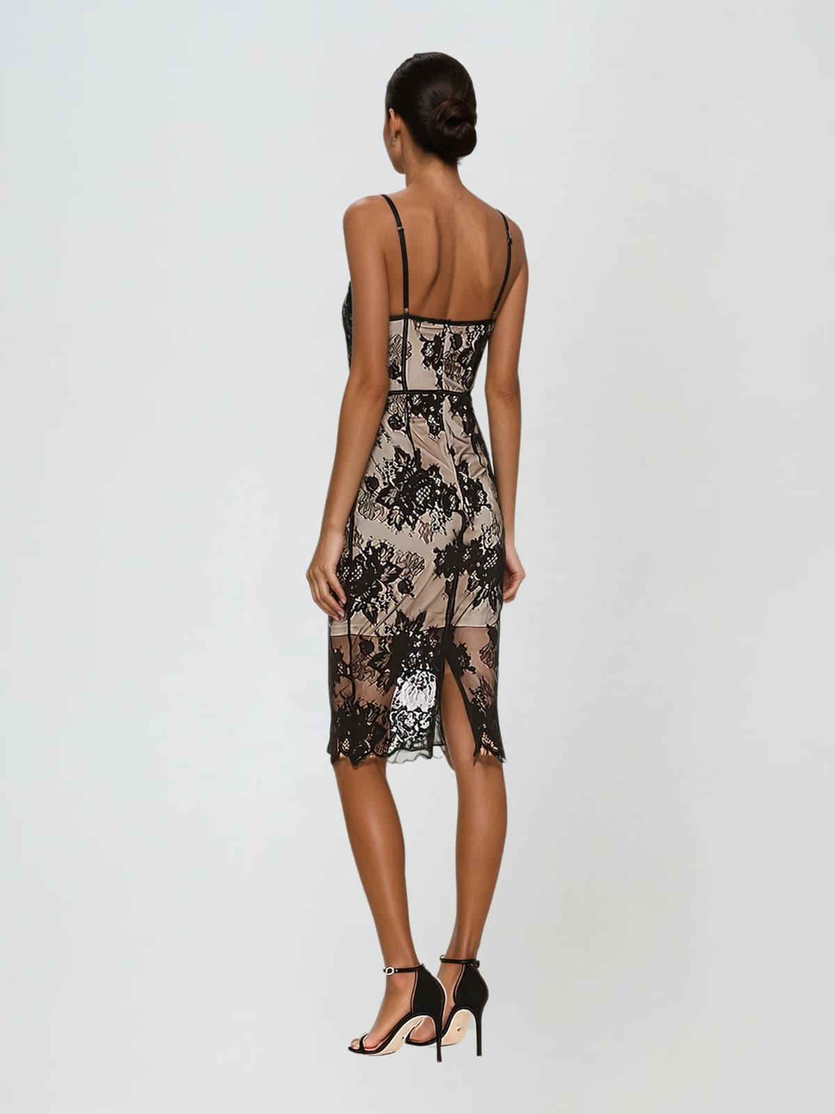 Dyneira Spaghetti Lace Midi Dress - Image 3