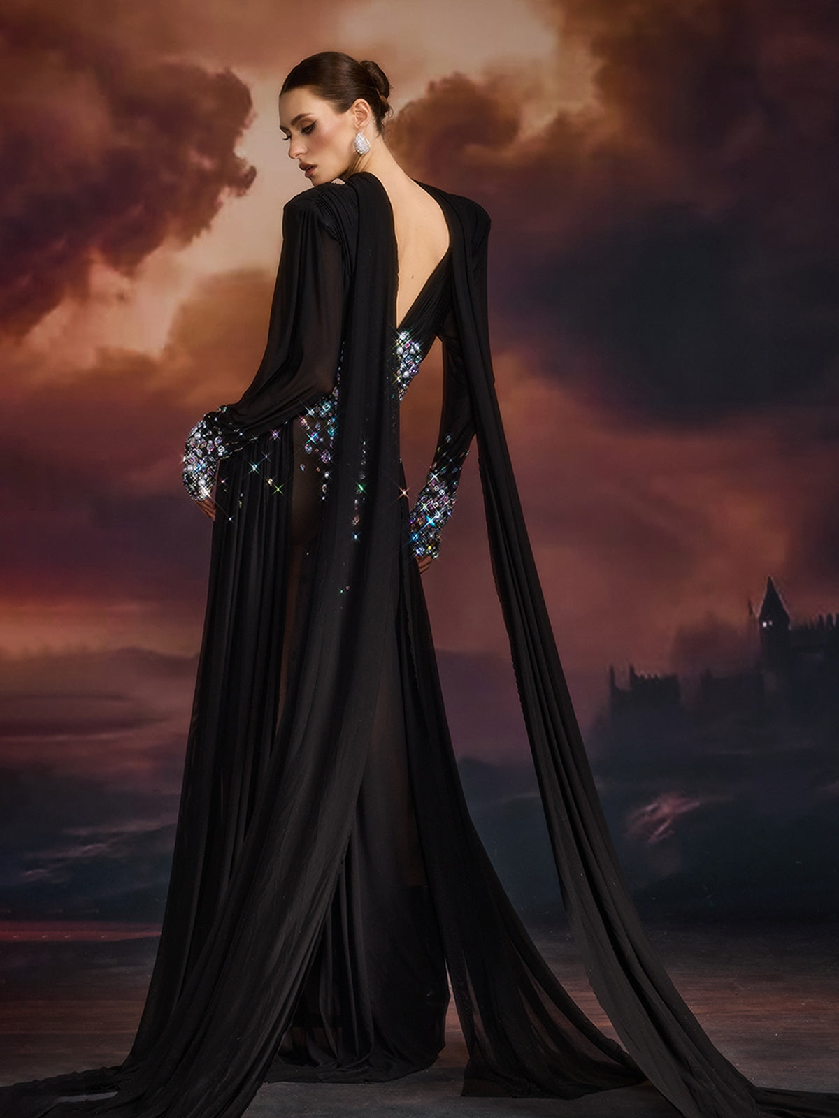 Emblyn Crystal Mesh Maxi Dress - Image 6