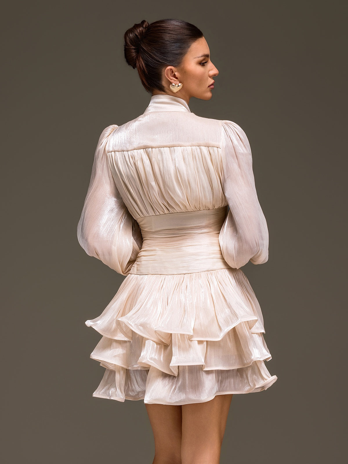Fyveron Long Sleeve Ruffle Mini Dress - Image 7