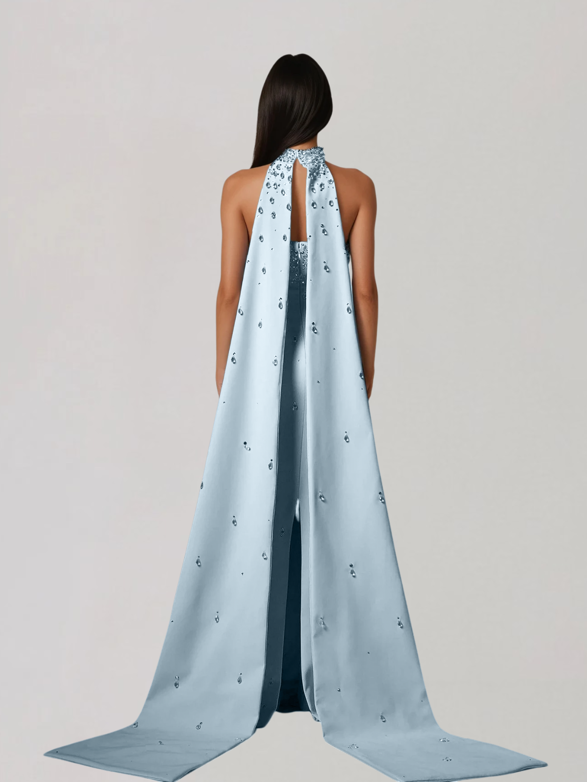 Gireth Draped Crystal Maxi Dress - Image 3