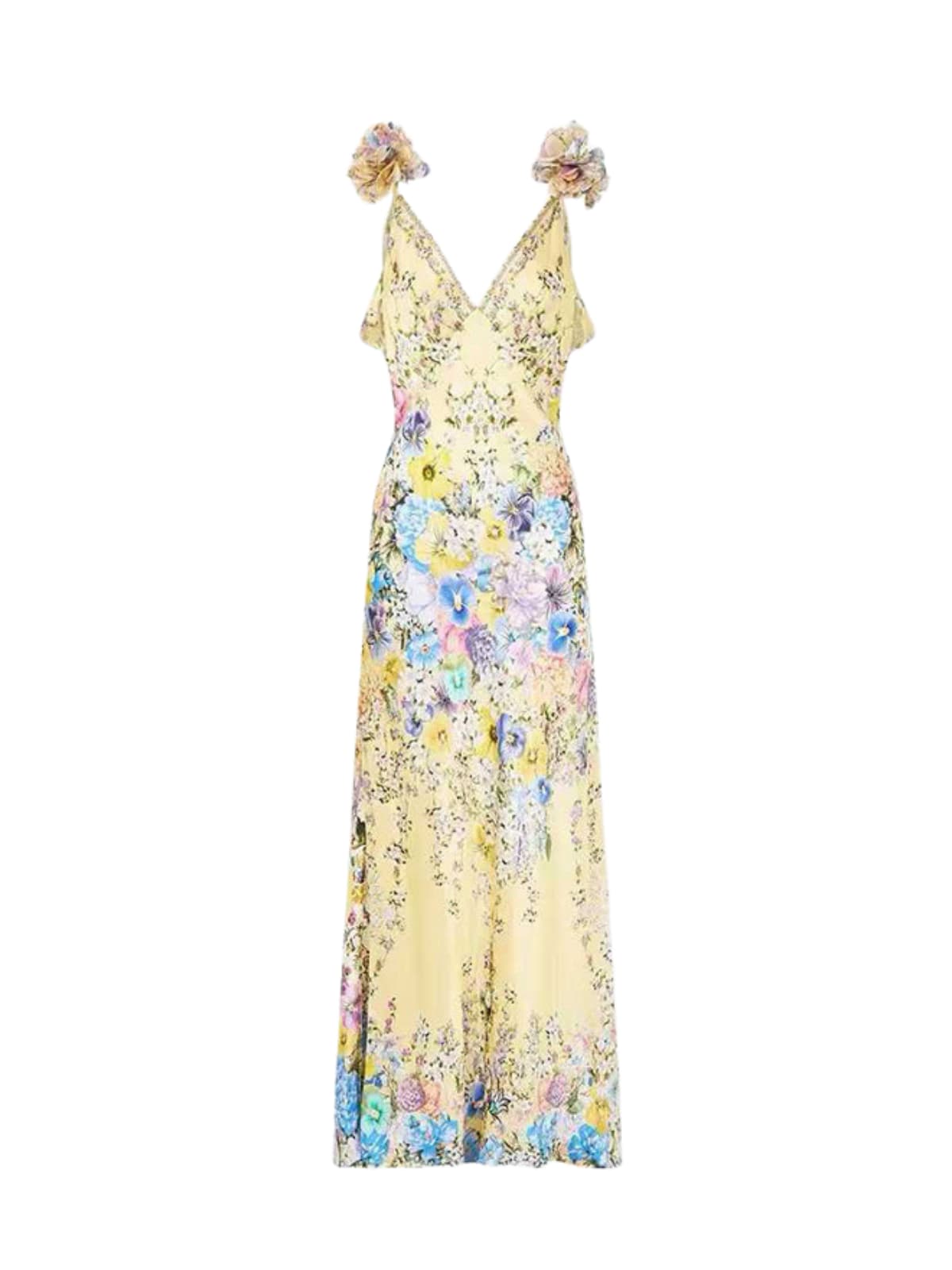 Goril V Neck Flower Maxi Dress - Image 4