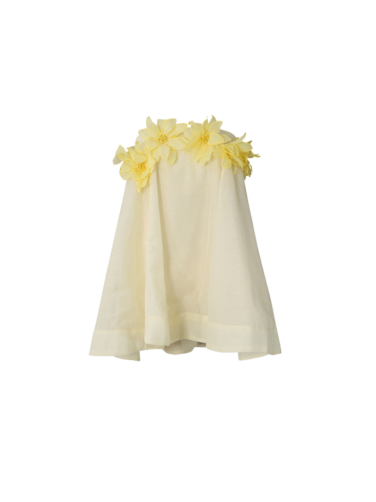 Gratho Strapless Flower Mini Dress In Yellow - Image 12