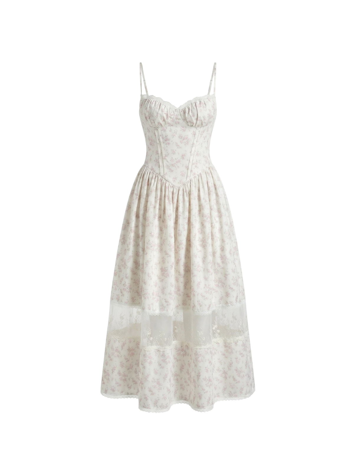 Hestor Spaghetti Lace Up Floral Midi Dress - Image 6