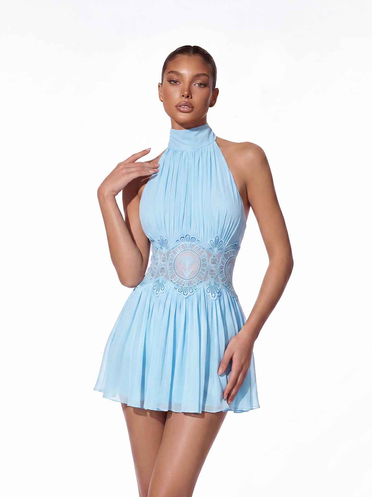 Hyquorin Halterneck Mini Dress - Image 2