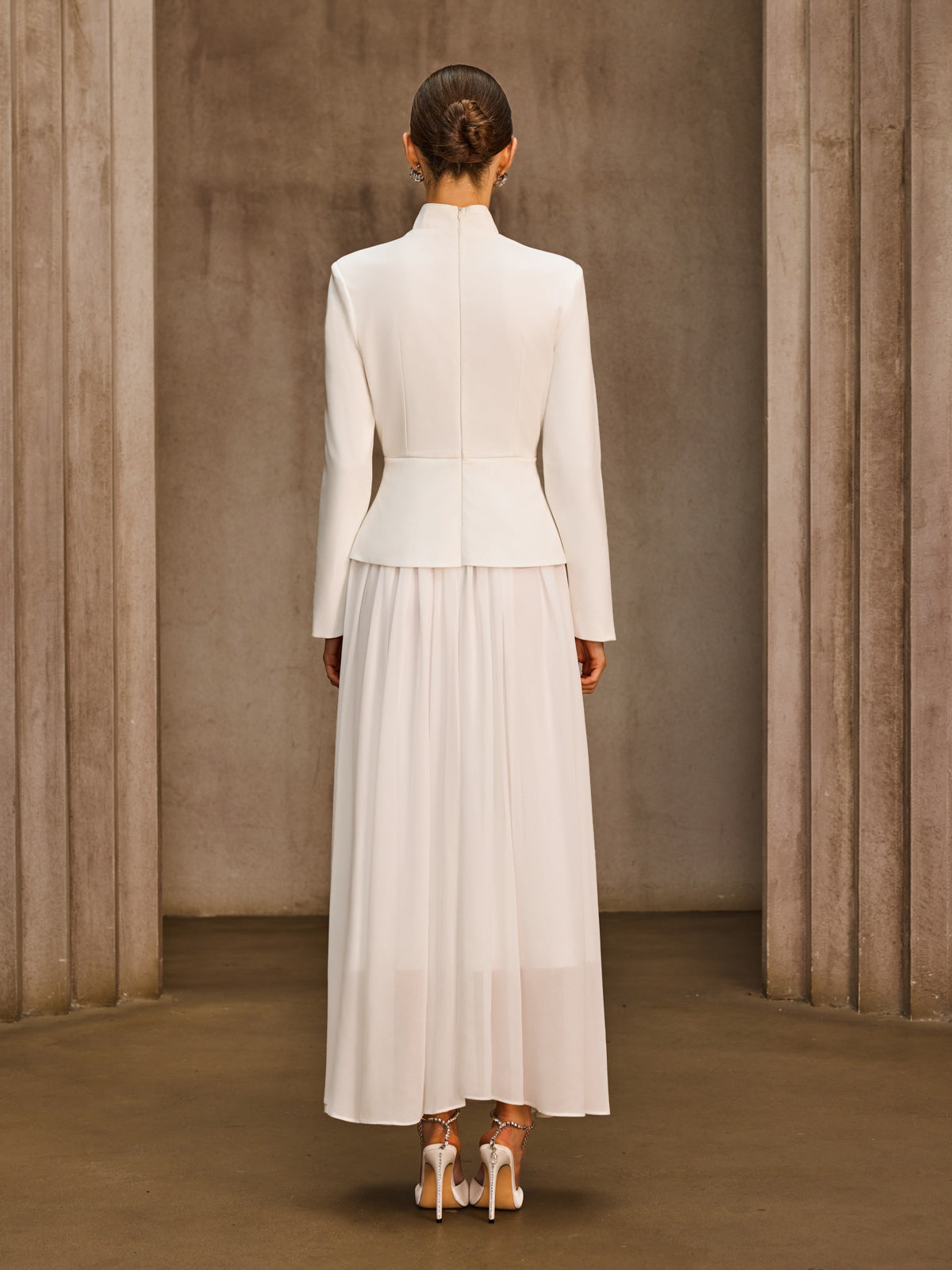 Ilvarn Long Sleeve Pleated Maxi Dress - Image 6