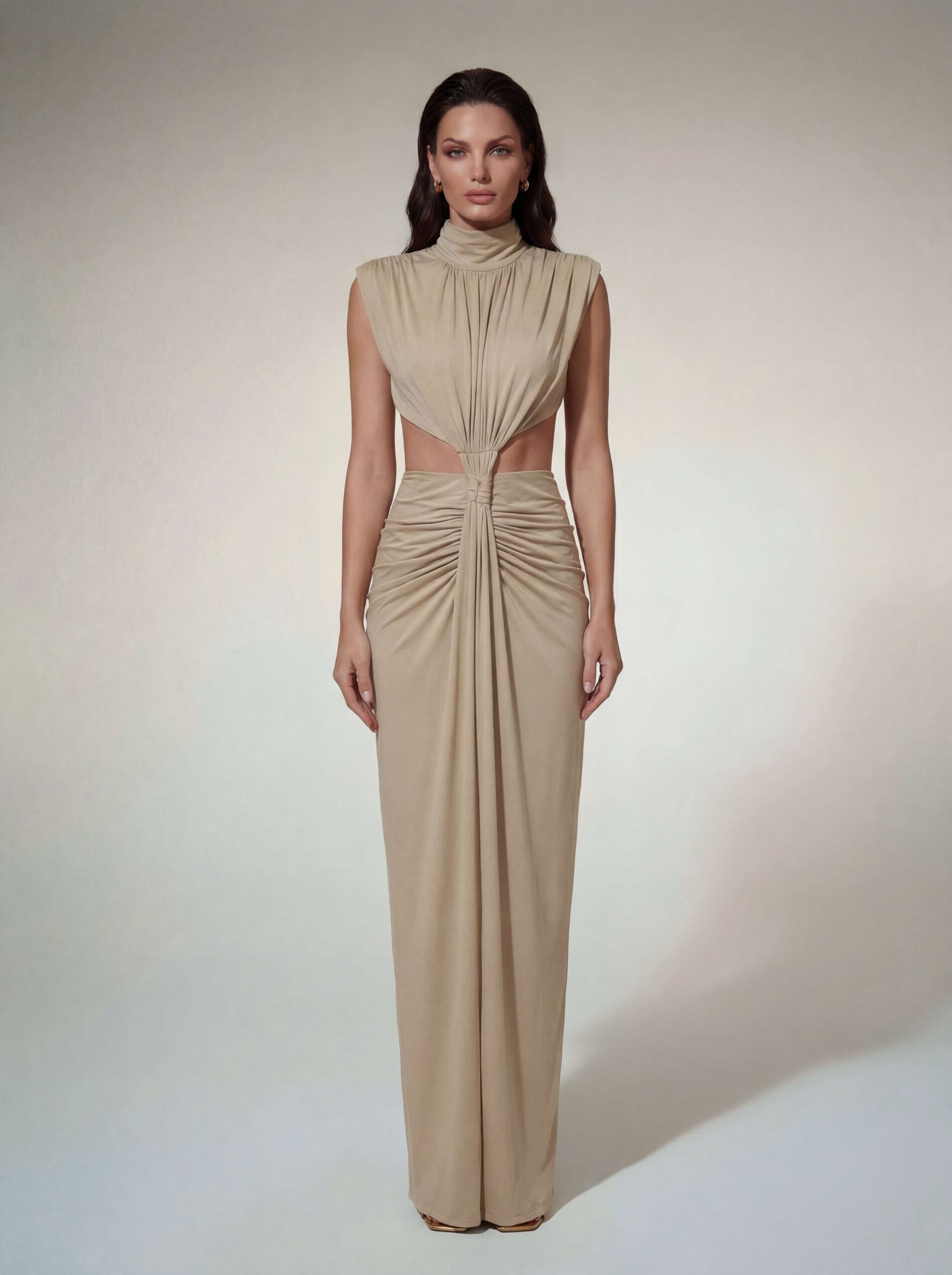 Kaliedra High Neck Cutout Maxi Dress - Image 3