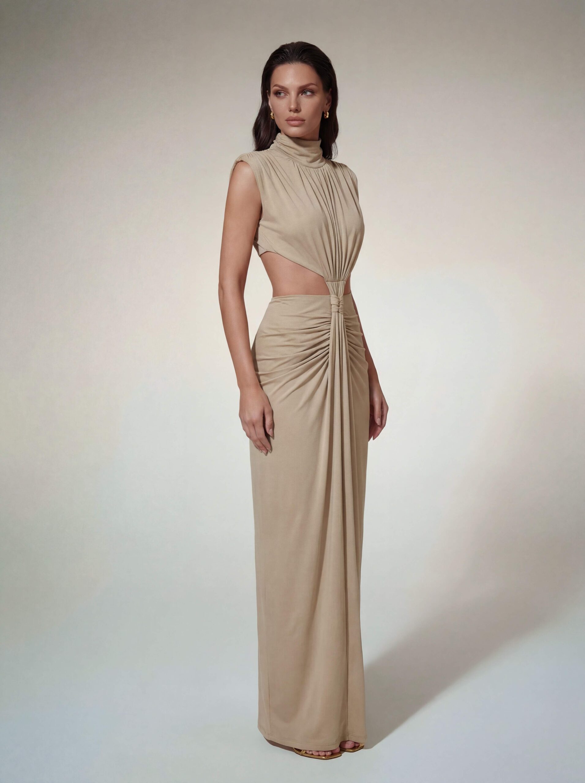 Kaliedra High Neck Cutout Maxi Dress - Image 4