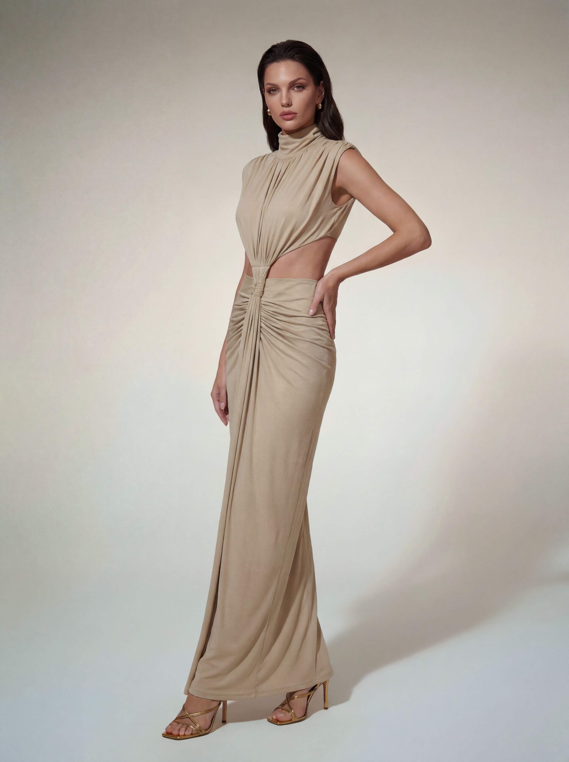 Kaliedra High Neck Cutout Maxi Dress - Image 5