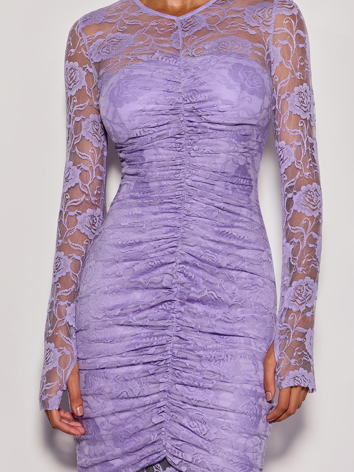 Kelmor Lace Ruched Mermaid Maxi Dress - Image 7