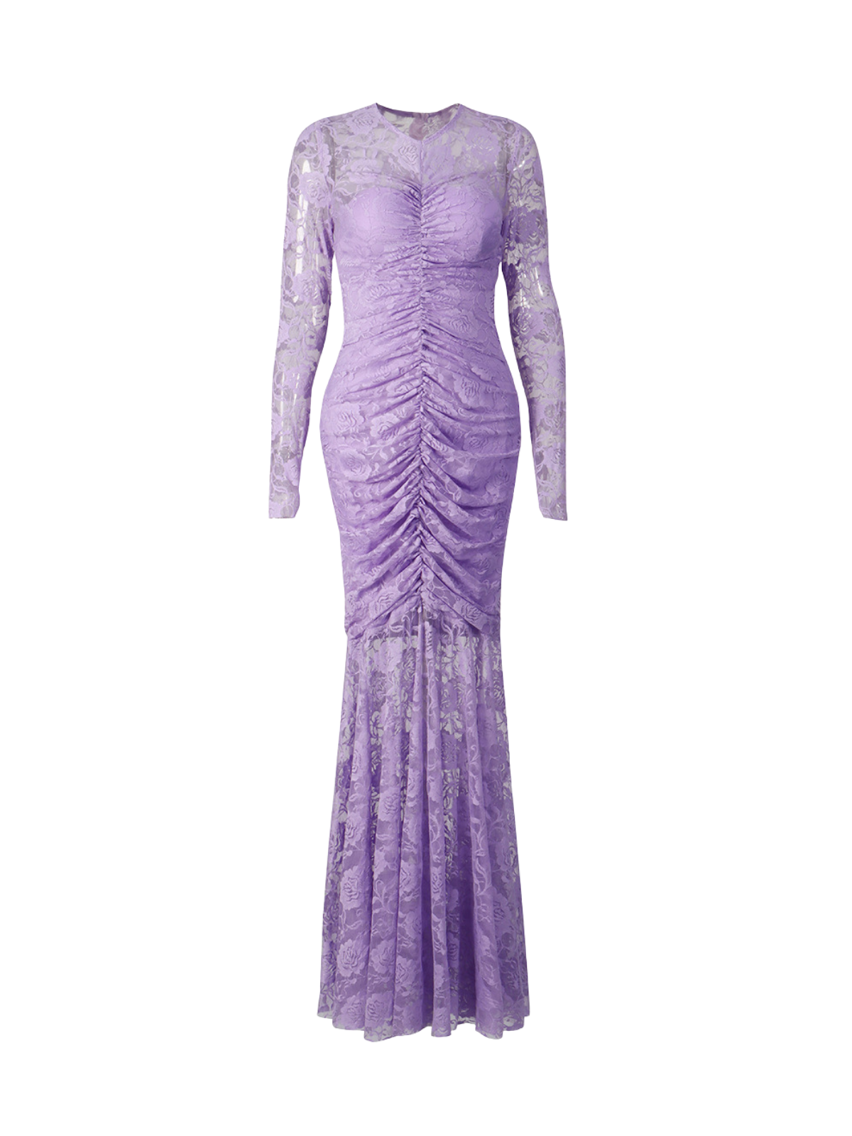 Kelmor Lace Ruched Mermaid Maxi Dress - Image 8