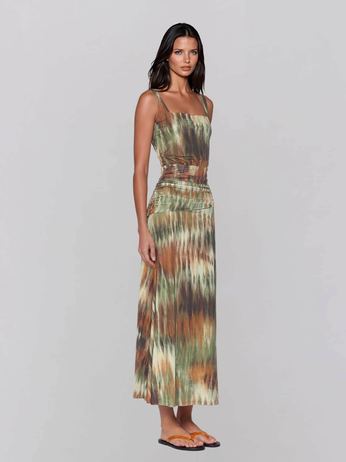 Kelvarion Printed Draped Maxi Dress - Image 2