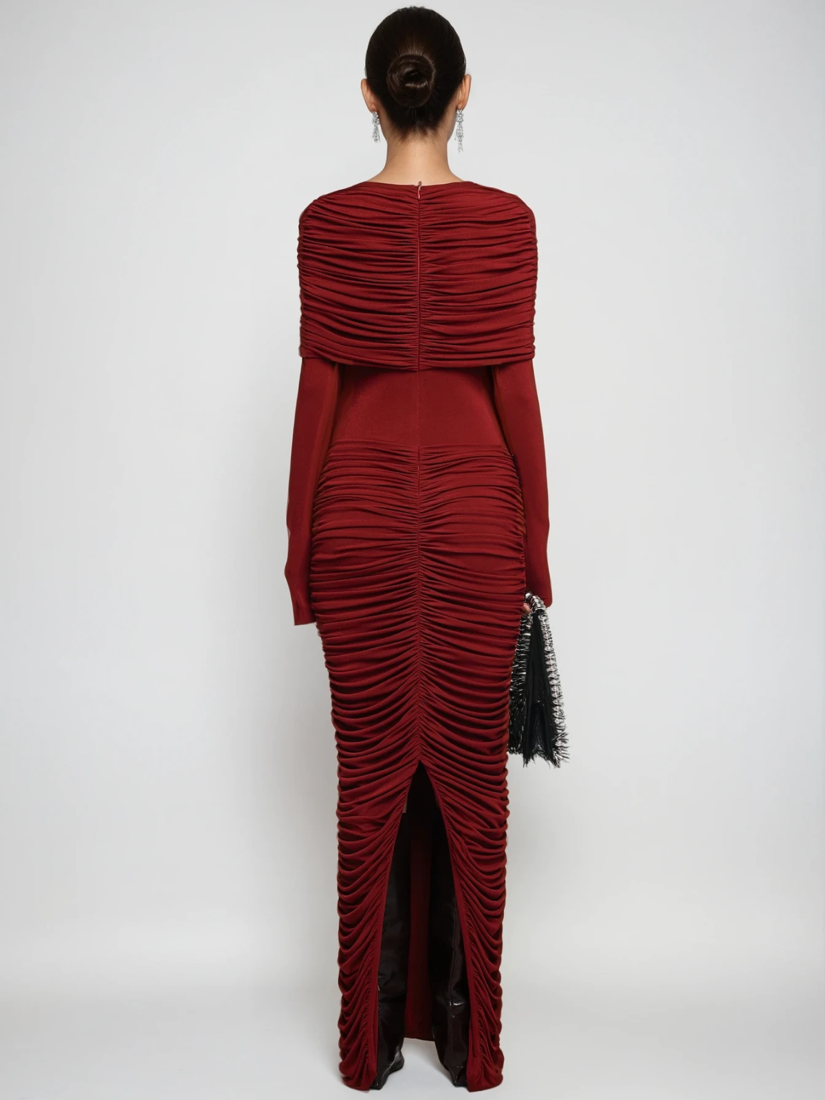 Liseli Long Sleeve Ruched Maxi Dress - Image 2